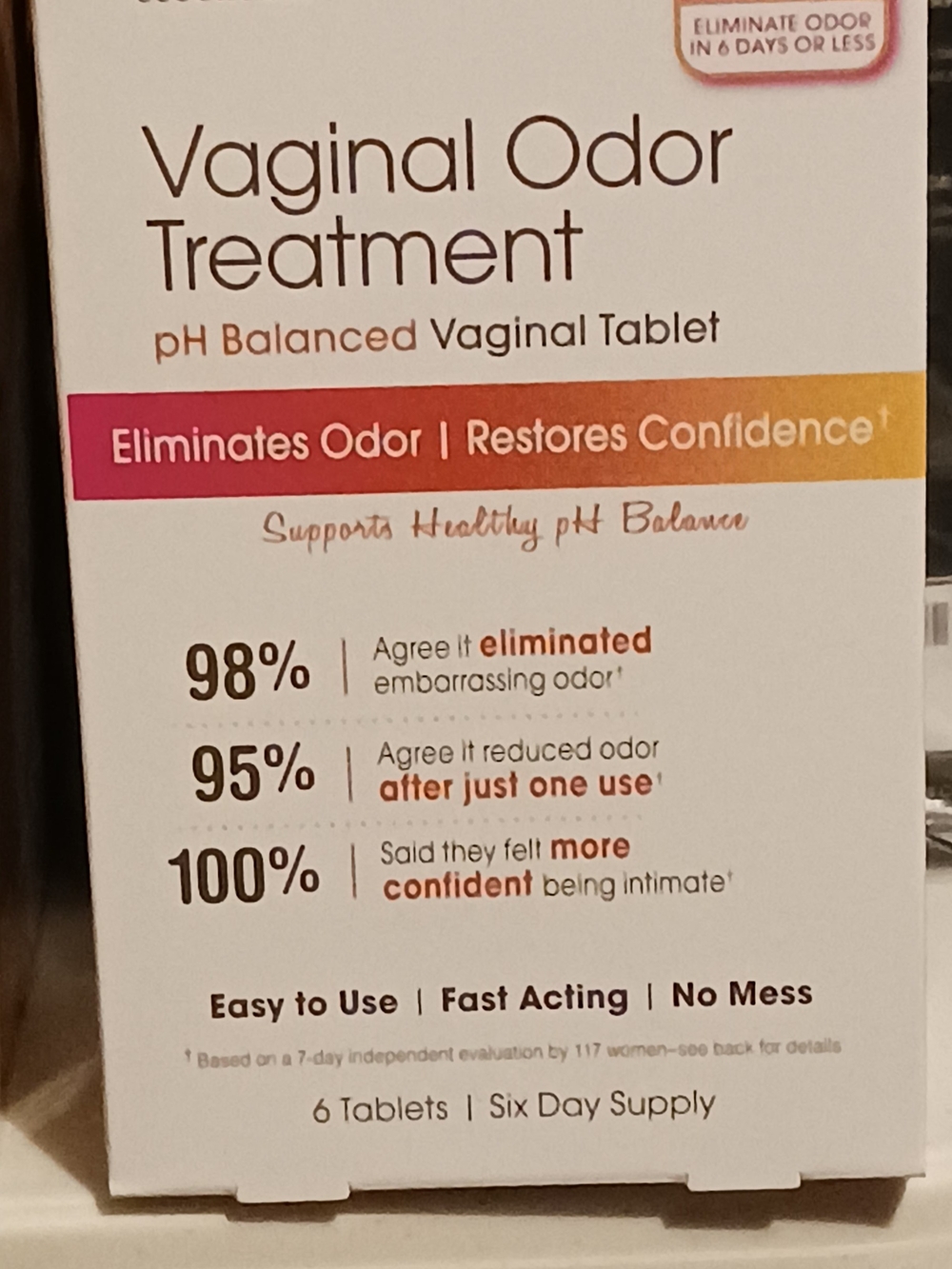 Essentials Vaginal Odor Treatment - White with Pink and Orange Accents